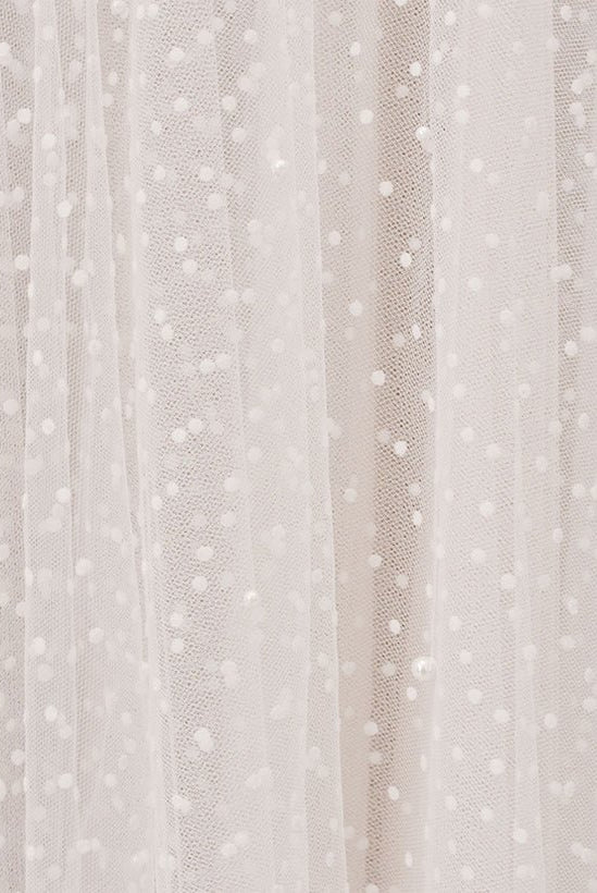 A-Line Sweetheart Sleeveless Tulle Tea-Length Wedding Dresses With Pleated