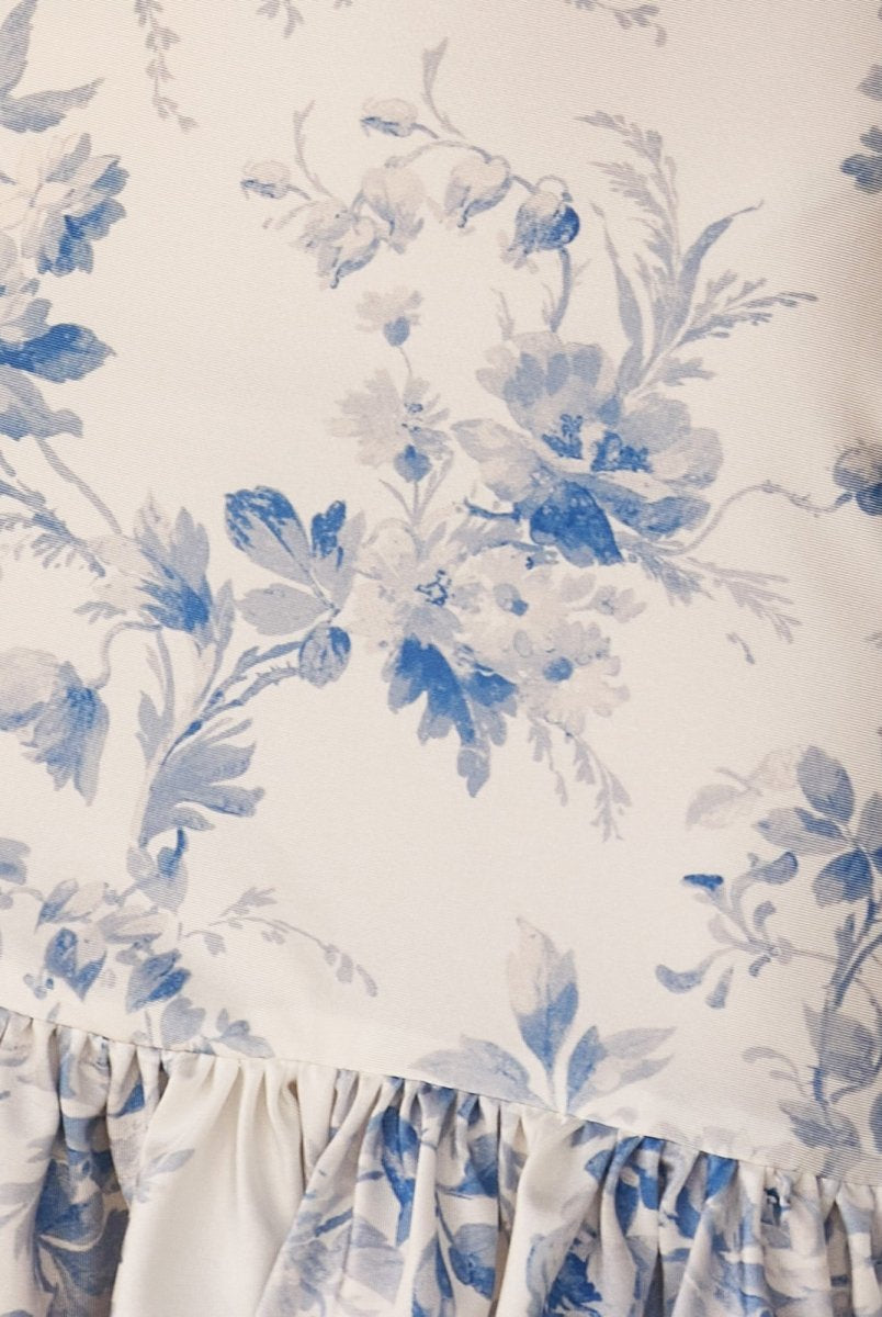 Adelisse | Blue- Sheath V Neck Floral Corset Homecoming Dresses with Bow Straps