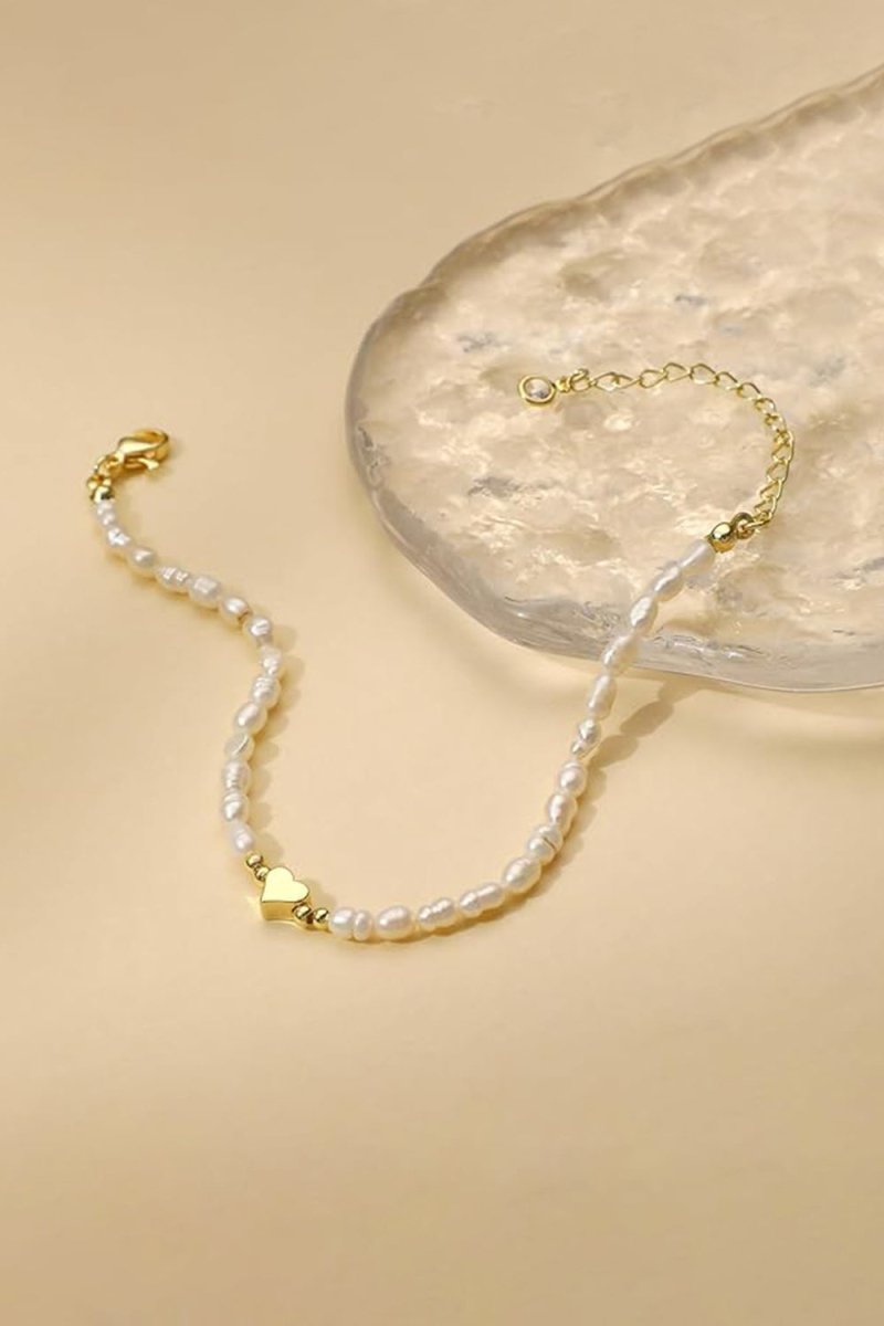 Adjustable Gold Faux Pearl Bracelets - KissProm