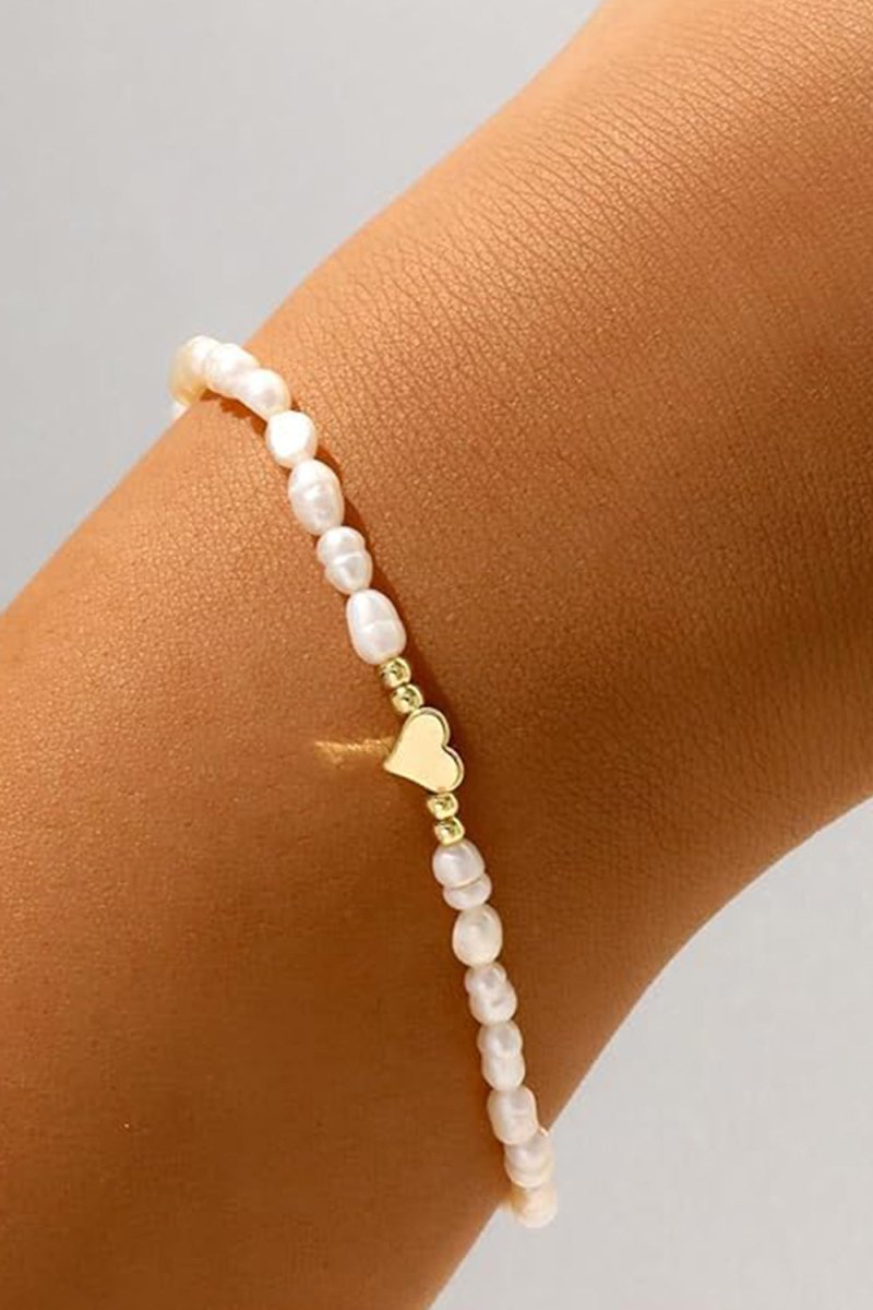 Adjustable Gold Faux Pearl Bracelets - KissProm