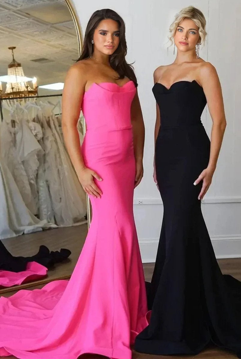 Aetherion | Strapless Mermaid Long Prom Dress with Slit - KissProm