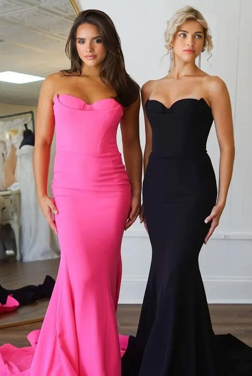 Aetherion | Strapless Mermaid Long Prom Dress with Slit - KissProm