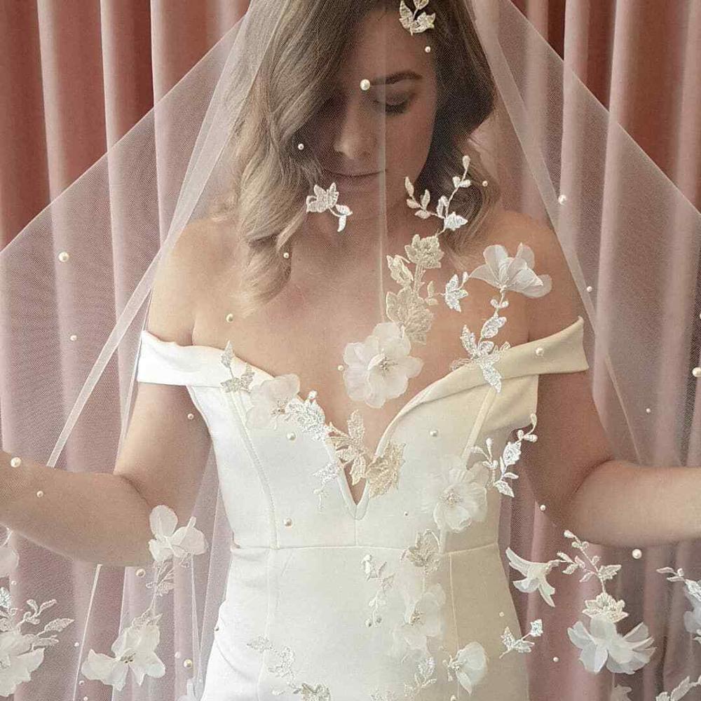 3D Flower Bridal Veil - KissProm