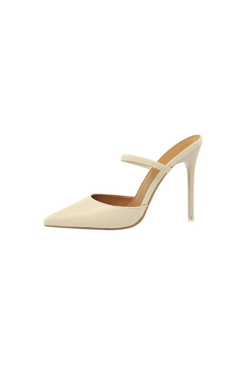Apricot Stiletto Pointy Heels