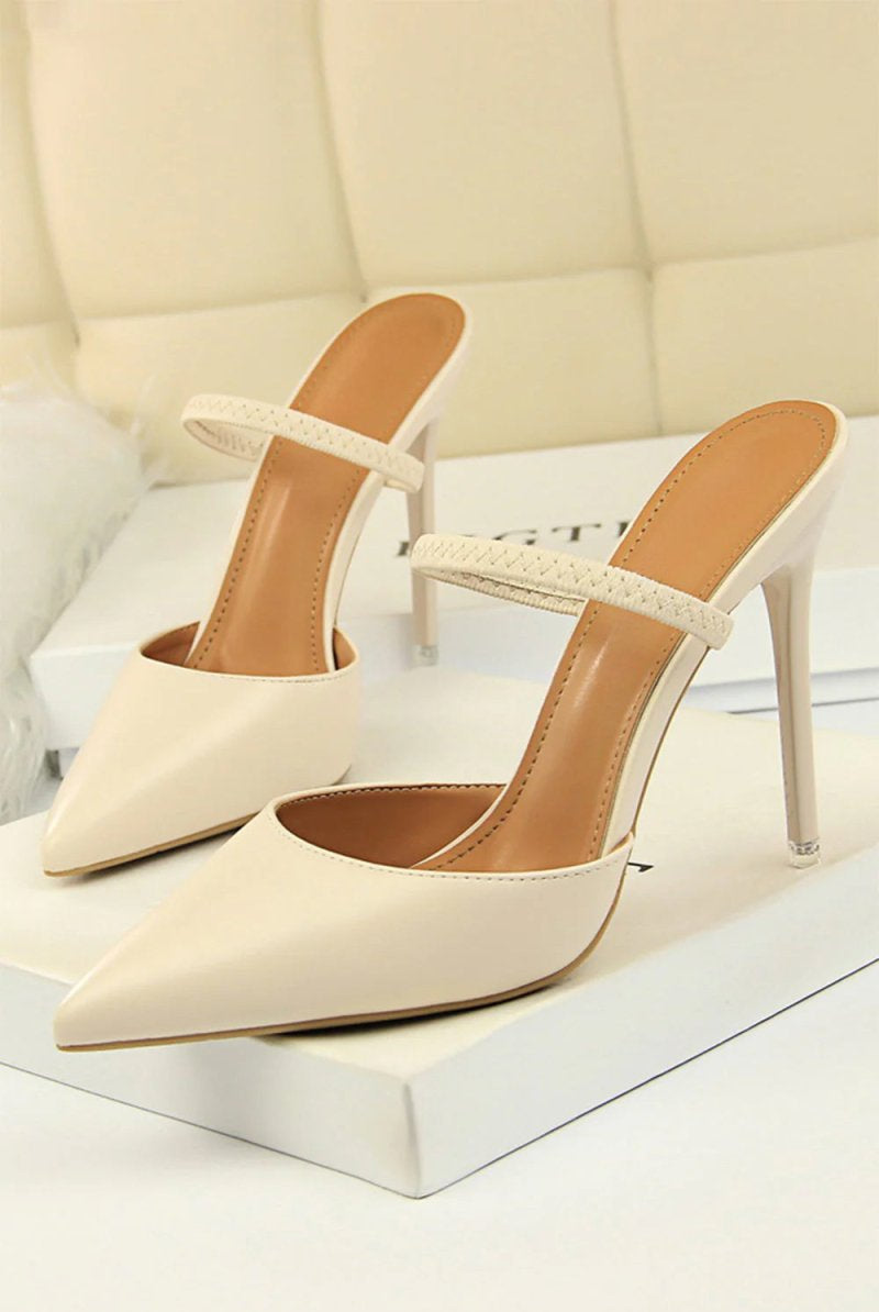 Apricot Stiletto Pointy Heels