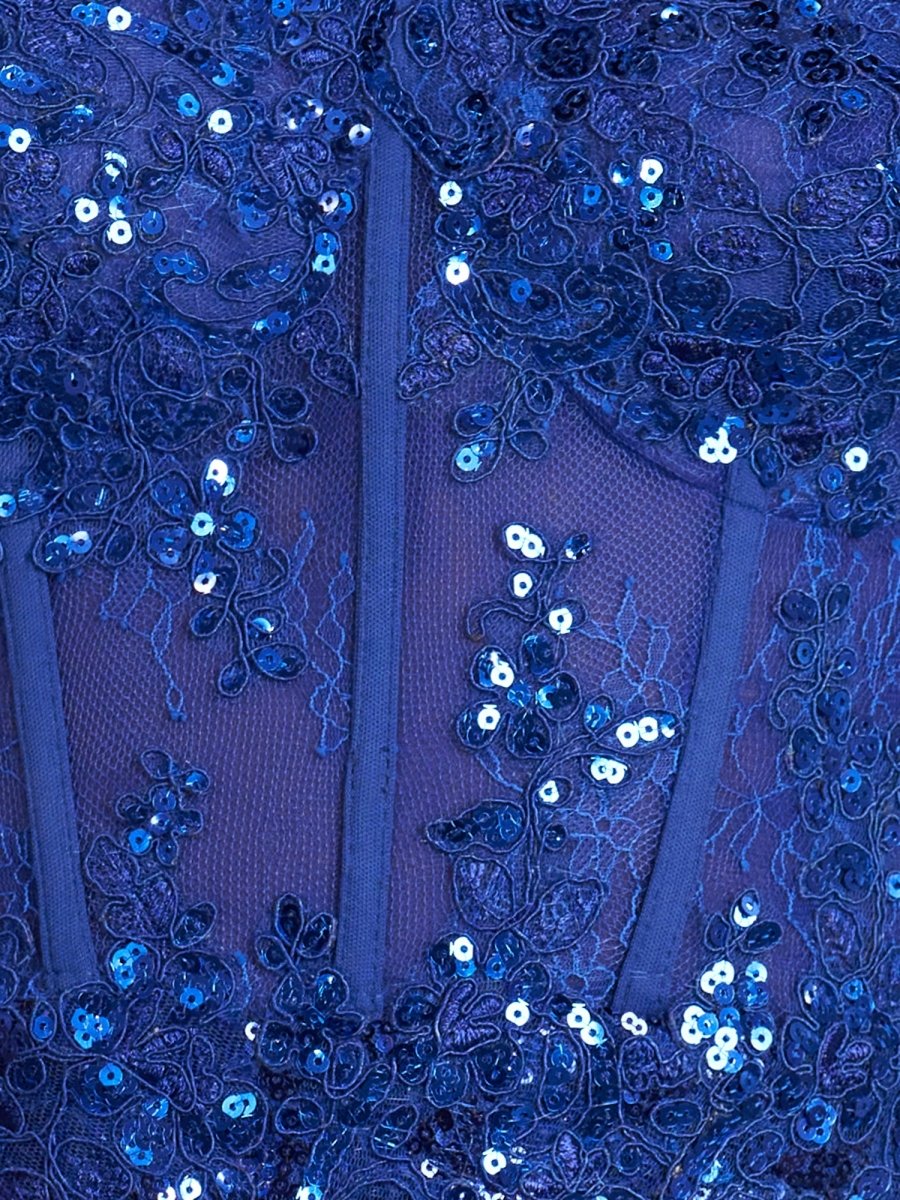 Axelle | Sheath Sweetheart Lace Embroidered Strapless Short Cocktail Dress - KissProm