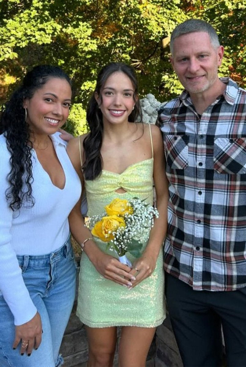 Baeliths | Yellow - Spaghetti Straps Bodycon Sequined Homecoming Dresses With Keyhole