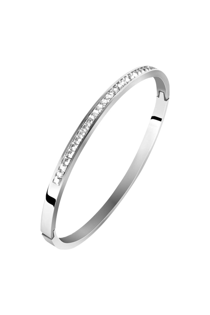 Bangle Stainless Steel Silver Bracelets - KissProm