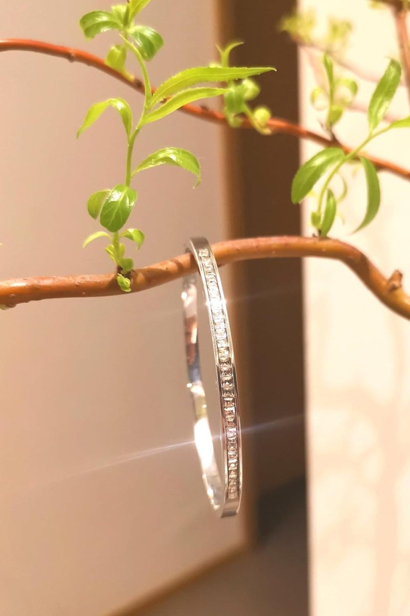 Bangle Stainless Steel Silver Bracelets - KissProm