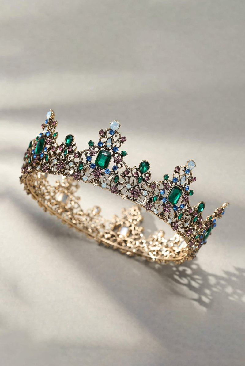 Baroque Colorful Crystal Crown - KissProm
