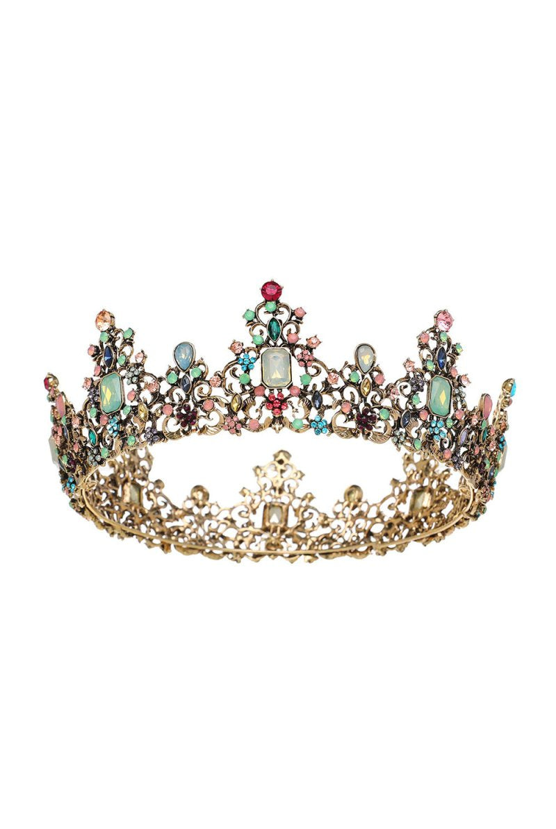 Baroque Colorful Crystal Crown - KissProm