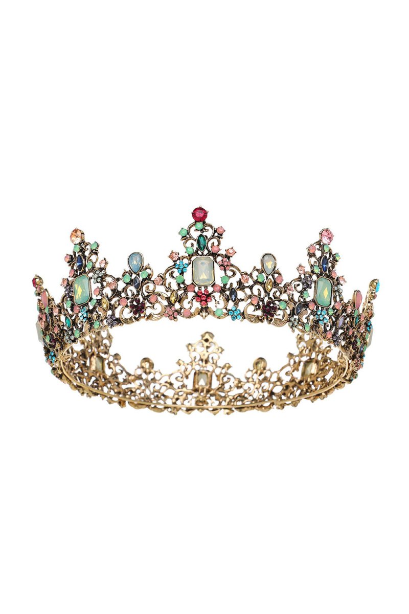 Baroque Colorful Crystal Crown - KissProm