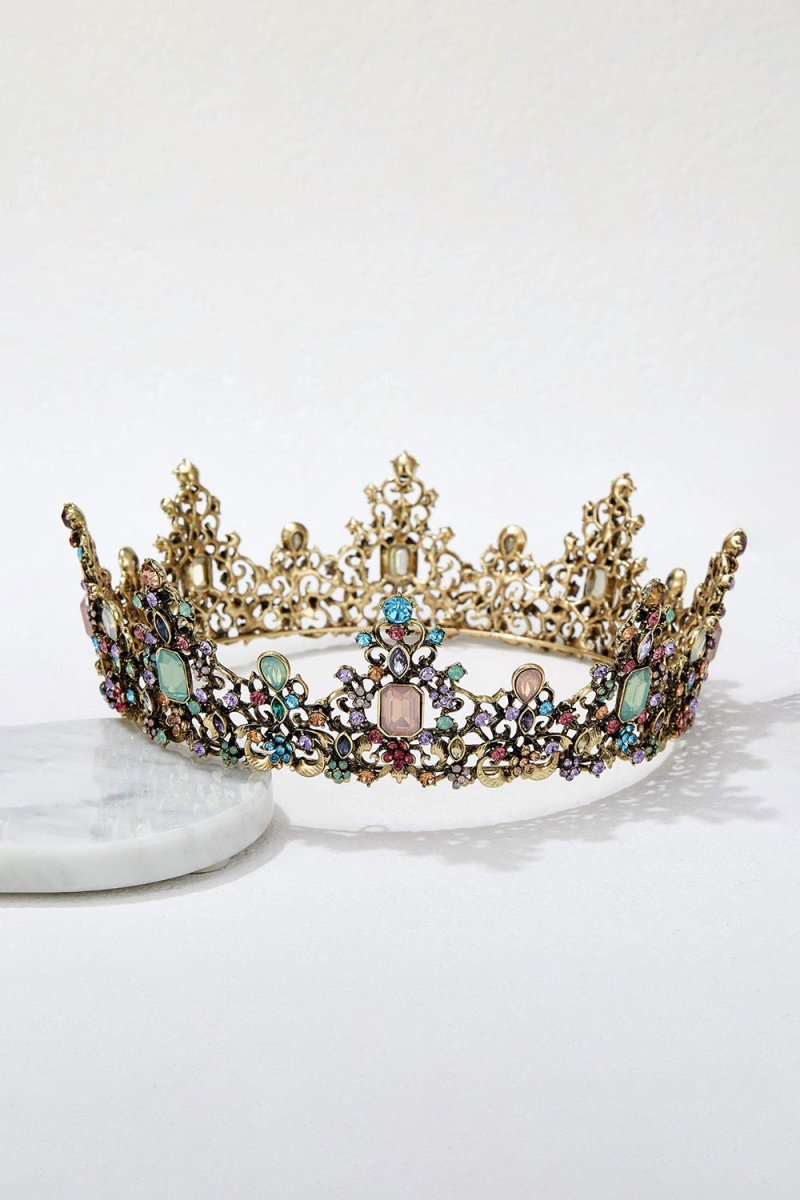 Baroque Colorful Crystal Crown - KissProm