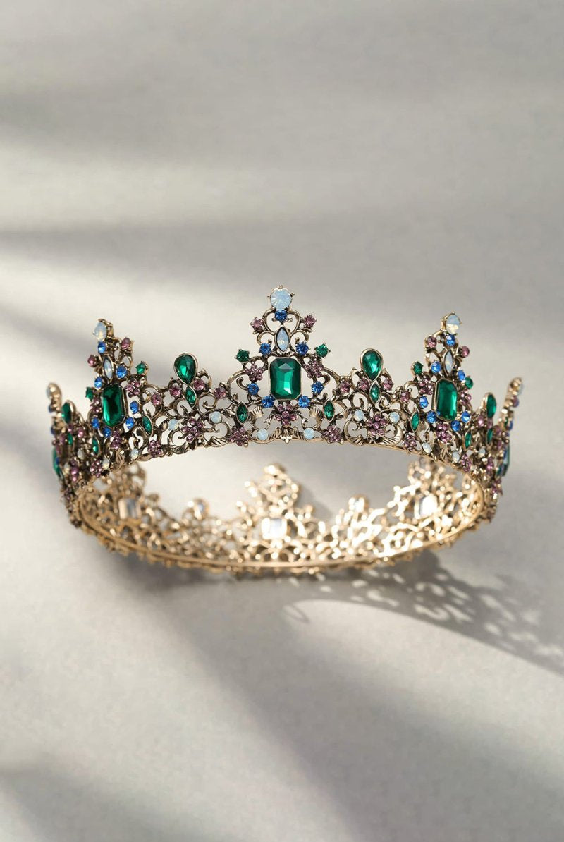 Baroque Colorful Crystal Crown - KissProm