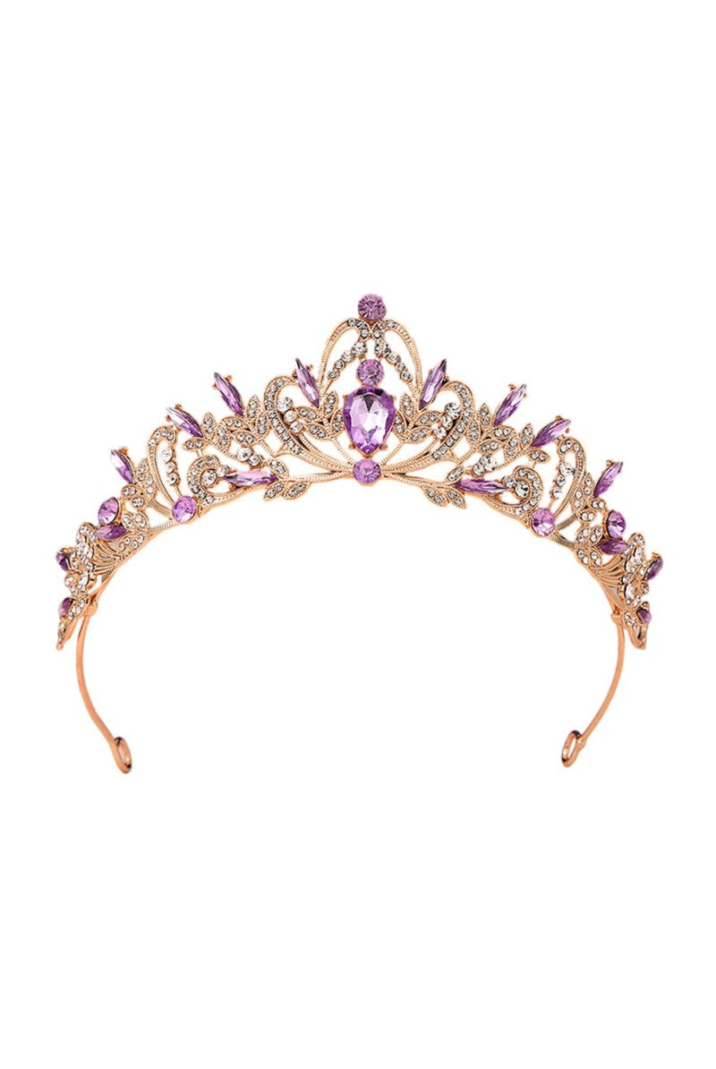 Baroque Pink Rhinestone Tiara - KissProm