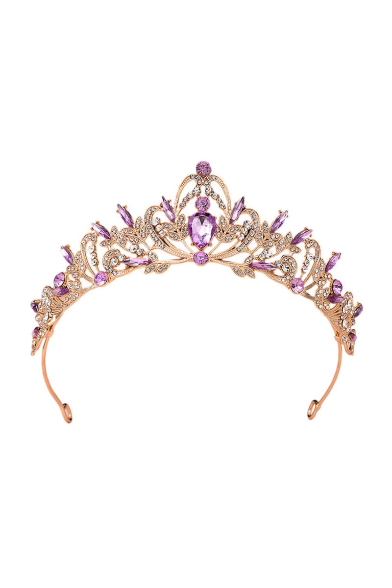 Baroque Pink Rhinestone Tiara - KissProm