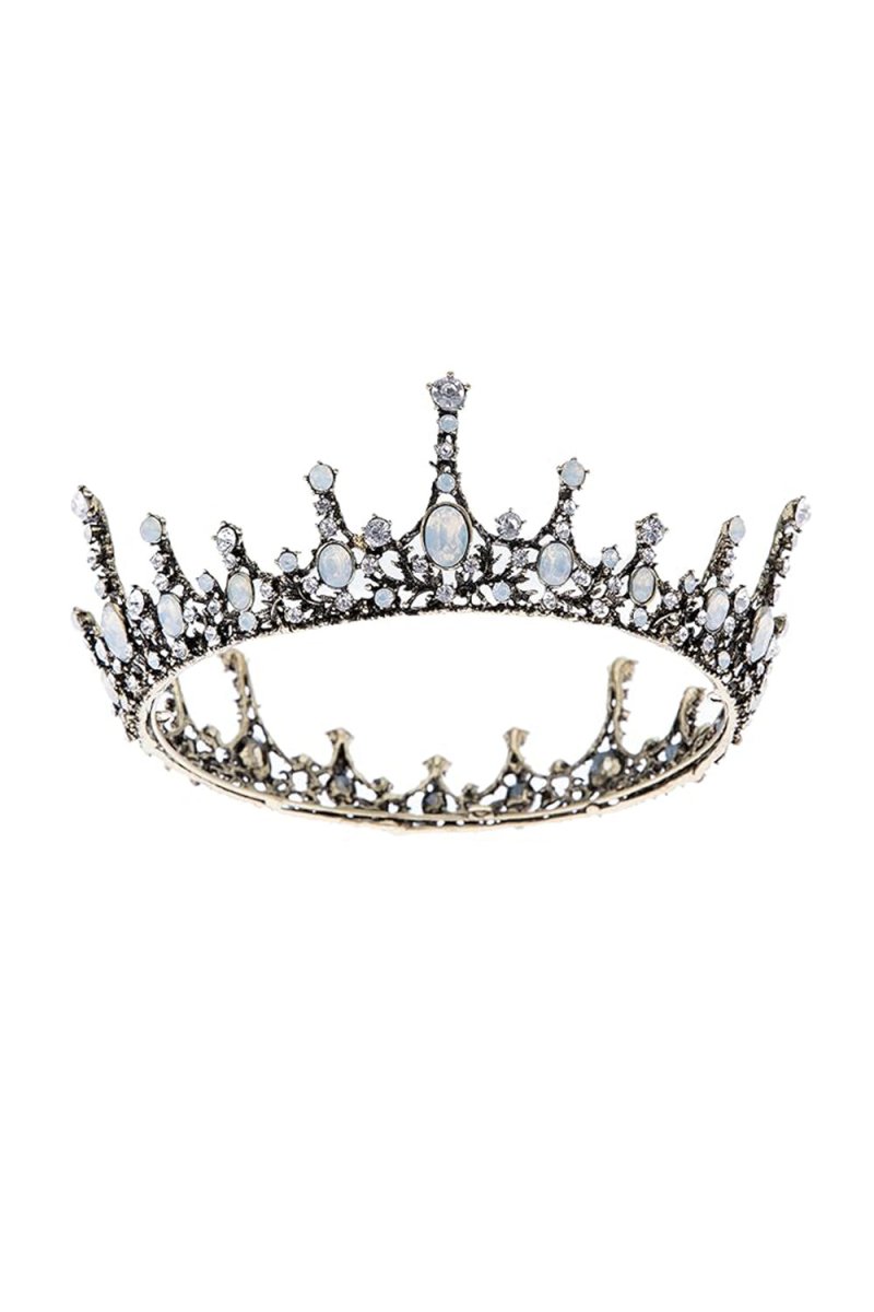 Baroque Wedding Green Aurora Borealis Tiaras - KissProm