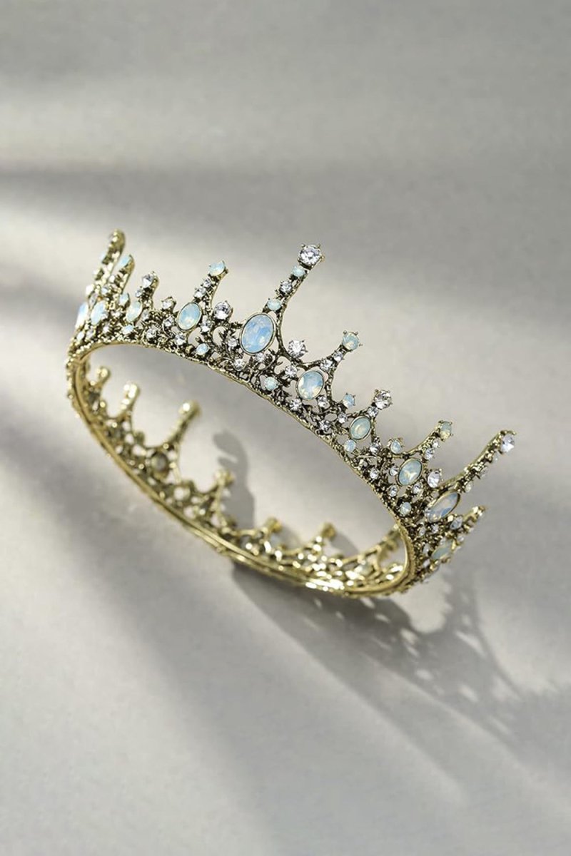 Baroque Wedding Green Aurora Borealis Tiaras - KissProm