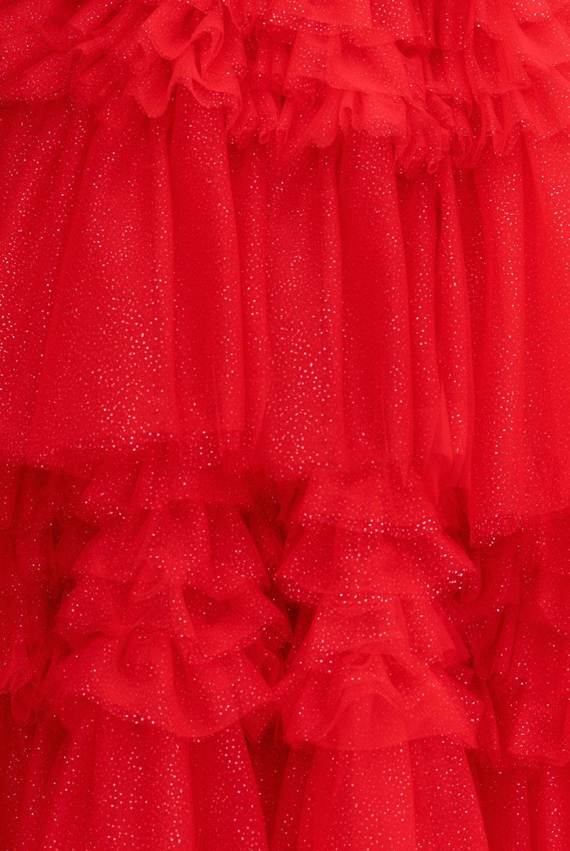 Adelyn |A-Line Sweetheart Tiered Long Tulle Prom Dress