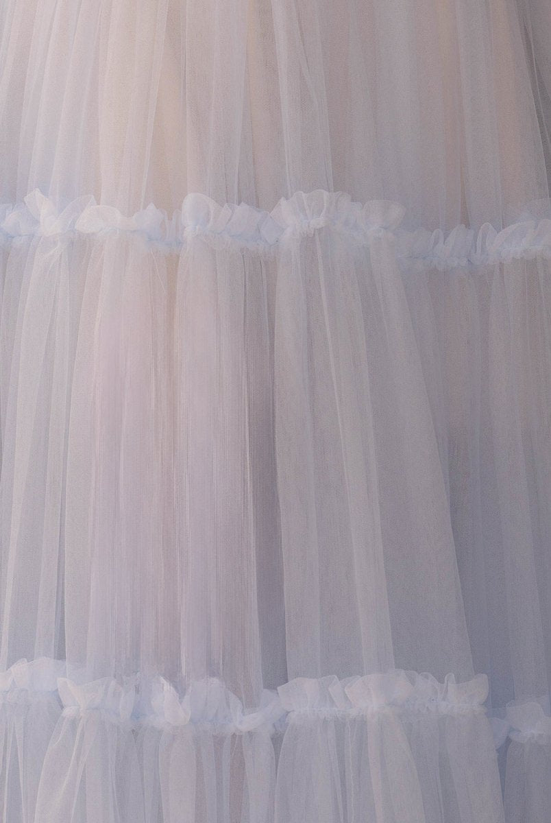 Katalina |A-Line Corset Ruffled Tulle Prom Dress