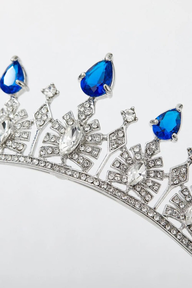Blue Rhinestone Tiara Wedding - KissProm