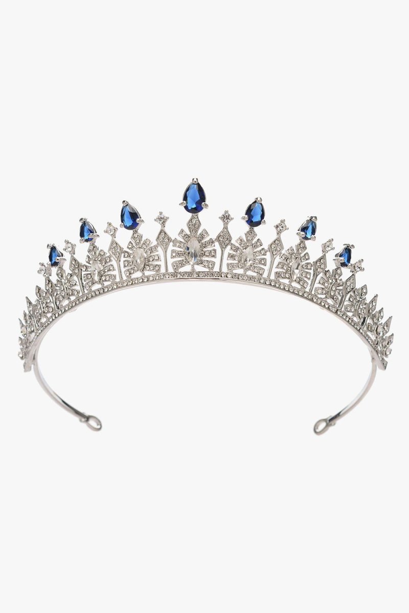Blue Rhinestone Tiara Wedding - KissProm