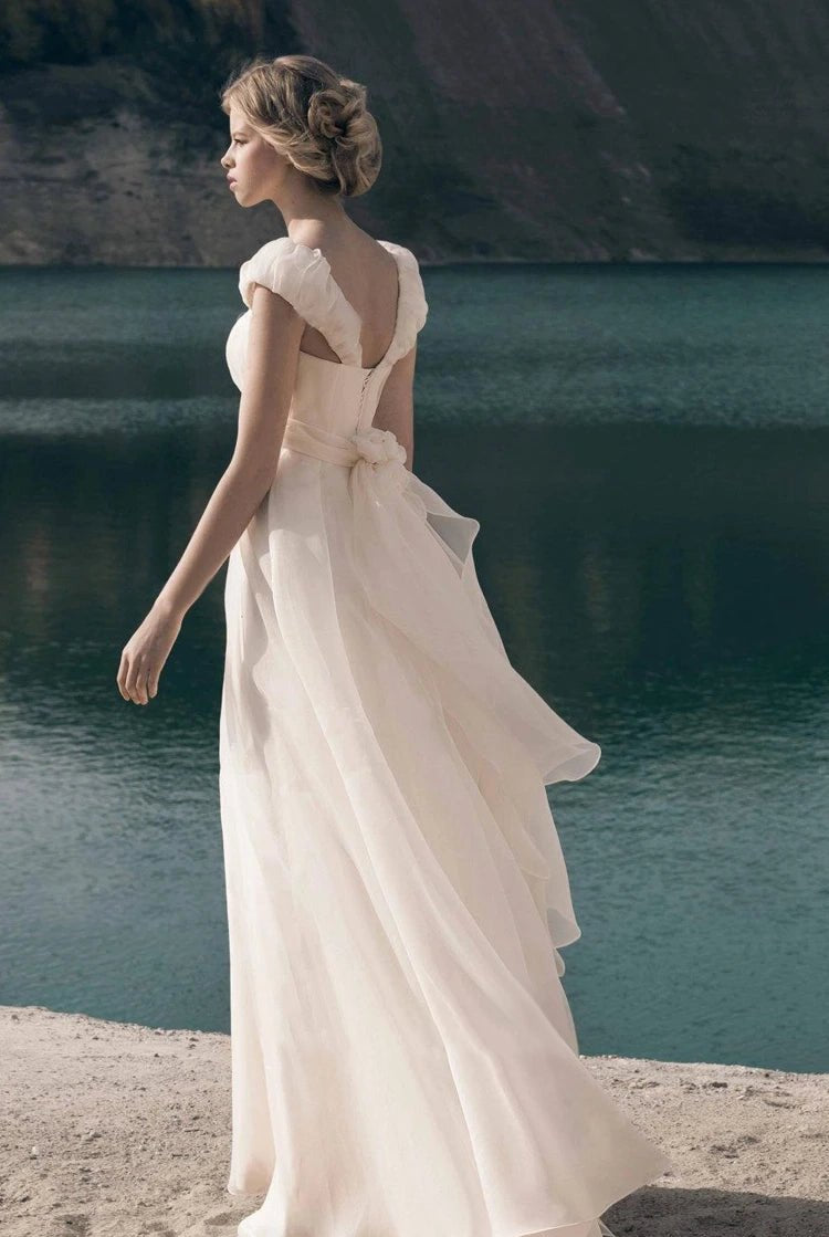 Bohemian Organza Crystals Crown Decor Princess Gown