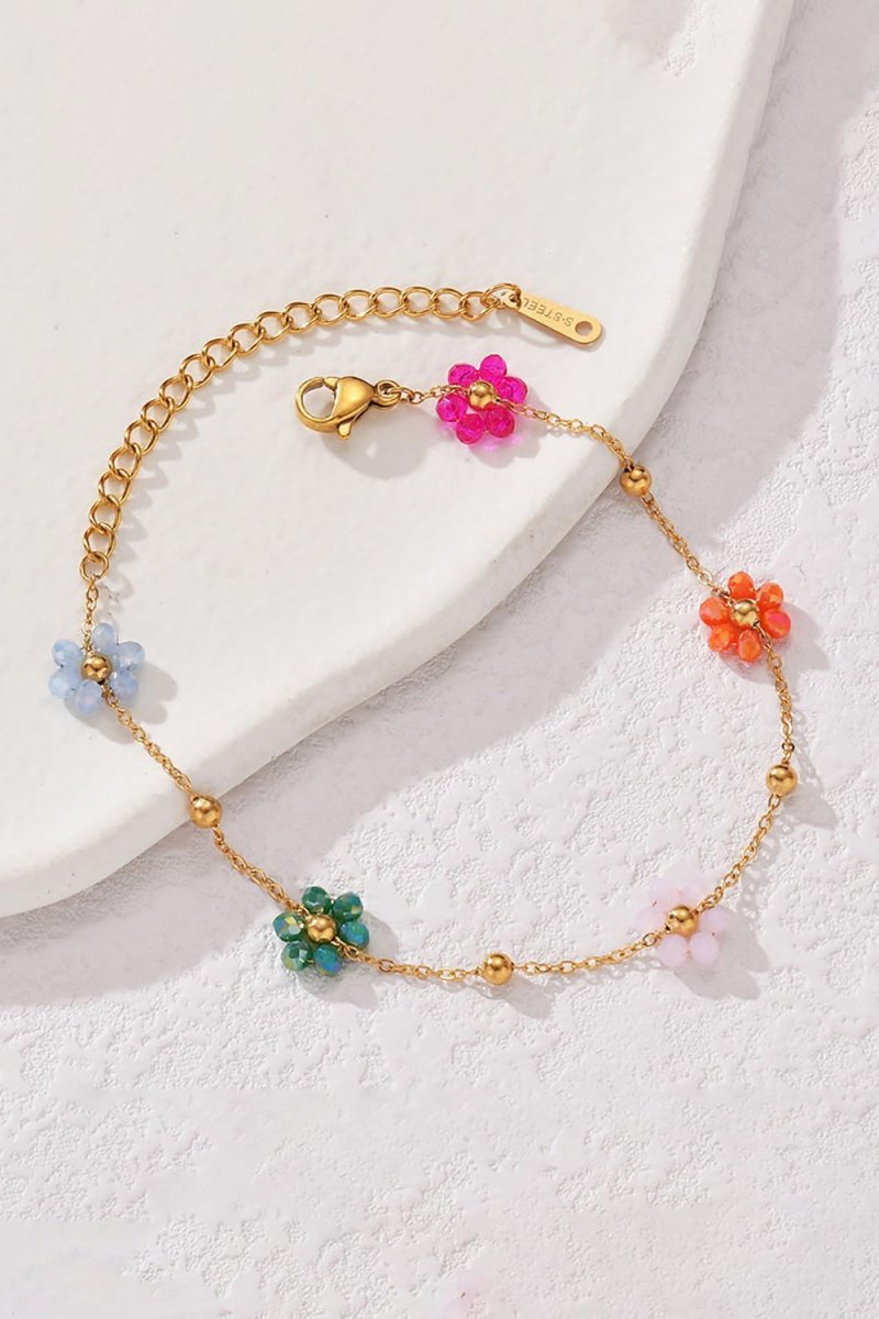 Boho Stainless Steel Flowers Bracelets