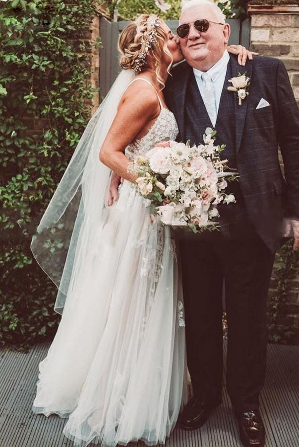 Boho Lace Wedding Dresses A Line Princess