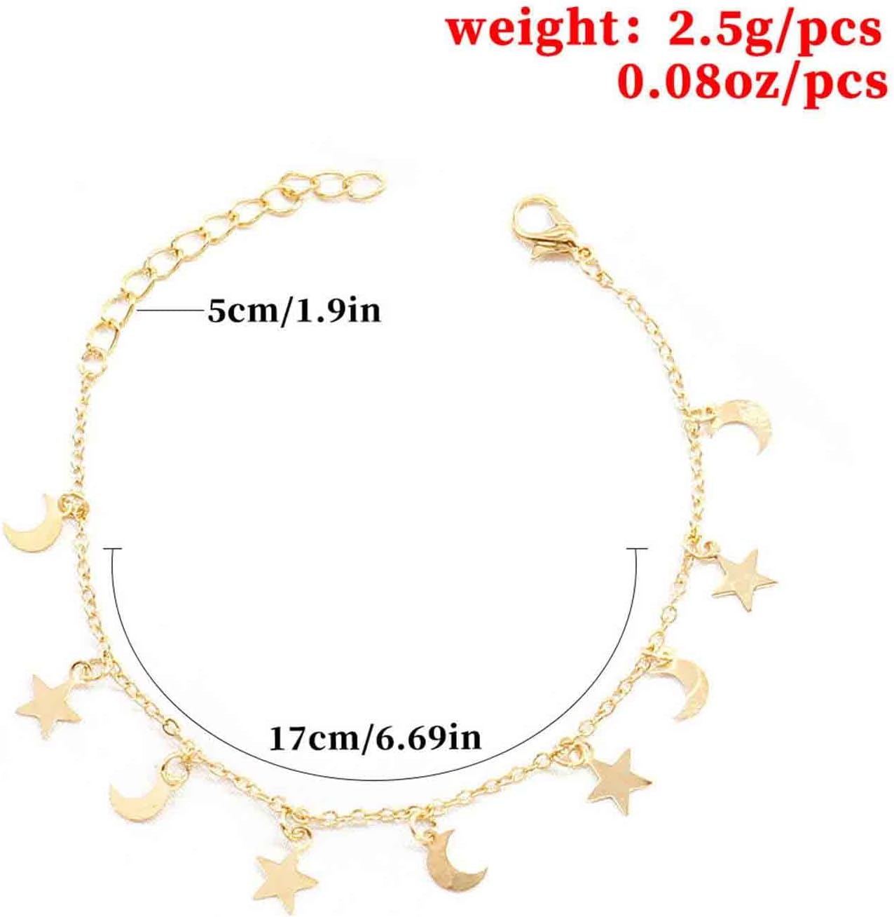 Boho Star Moon Gold Crescent Bracelets - KissProm
