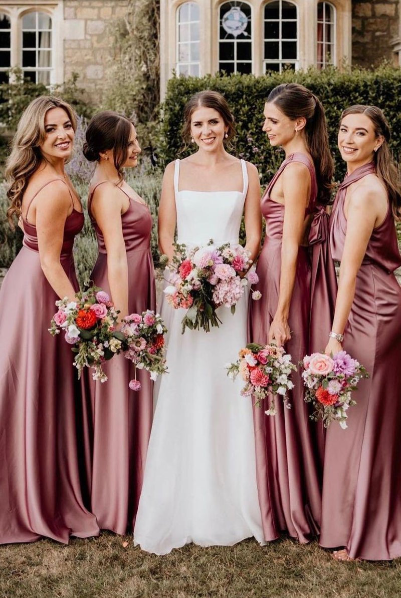 Chaming A-Line Square Neck White Wedding Dresses