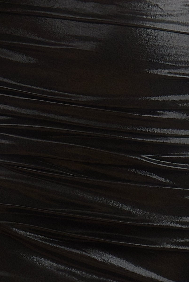 Cassiane | Black - Strapless Bodycon Metallic Short Homecoming Dress With Beading