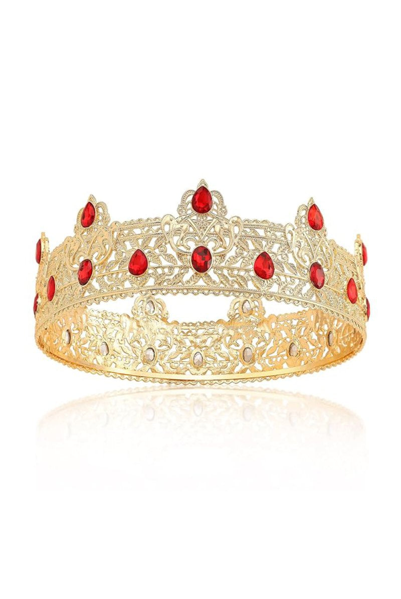 Champagne Rhinestone Birthday Crown for Men - KissProm