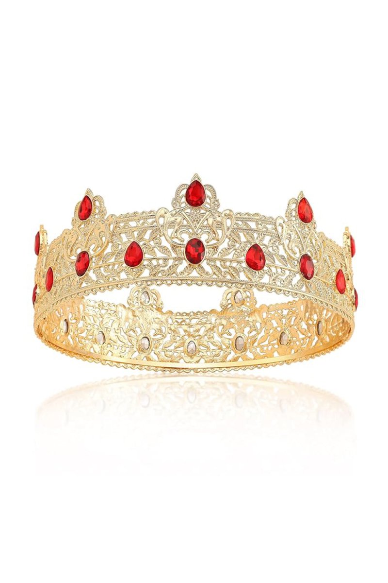 Champagne Rhinestone Birthday Crown for Men - KissProm