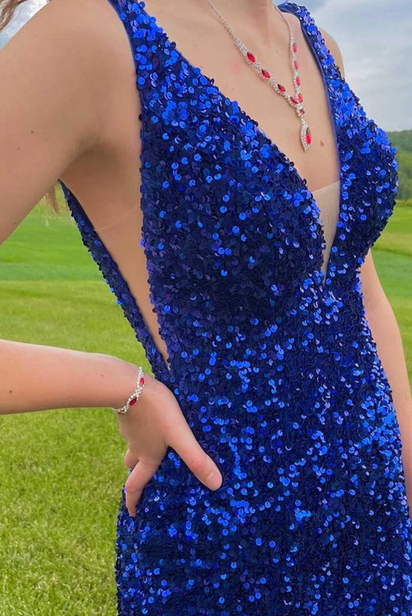 Annora |Bodycon V Neck Sequins Homecoming Dress