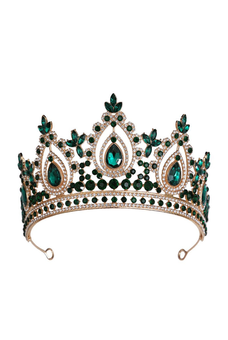 Chic Green Crystal Tiara - KissProm