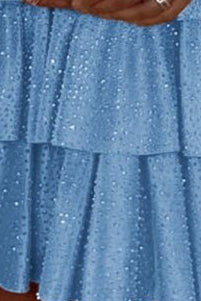 A-line Sweetheart Cutout Satin Dress With Slit Slate Blue