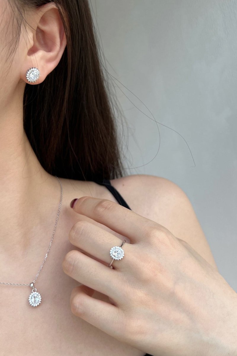 Citrine Oval Sparkle Cocktail Ring - KissProm