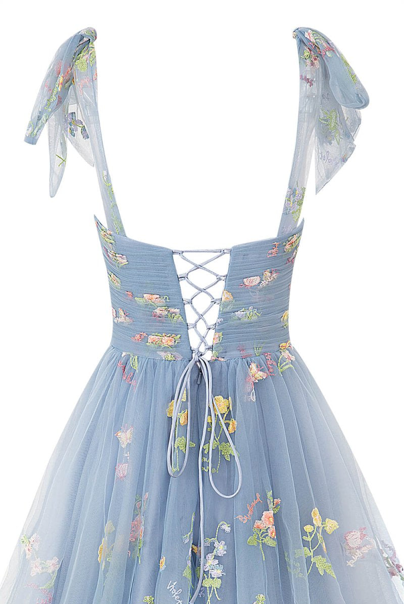 Claire | Aline Short Sweetheart Tulle Floral Homecoming Dress