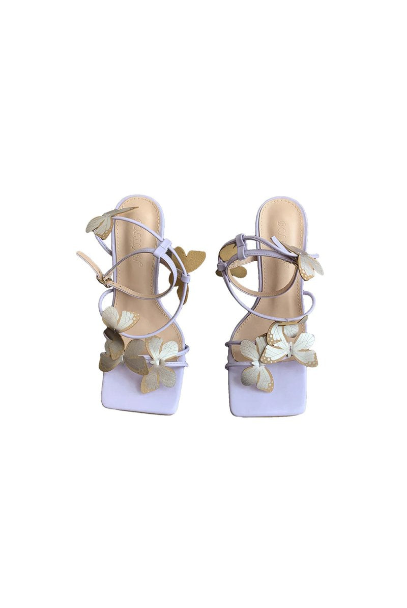 Cross Strap Butterfly Stiletto High Heel - KissProm