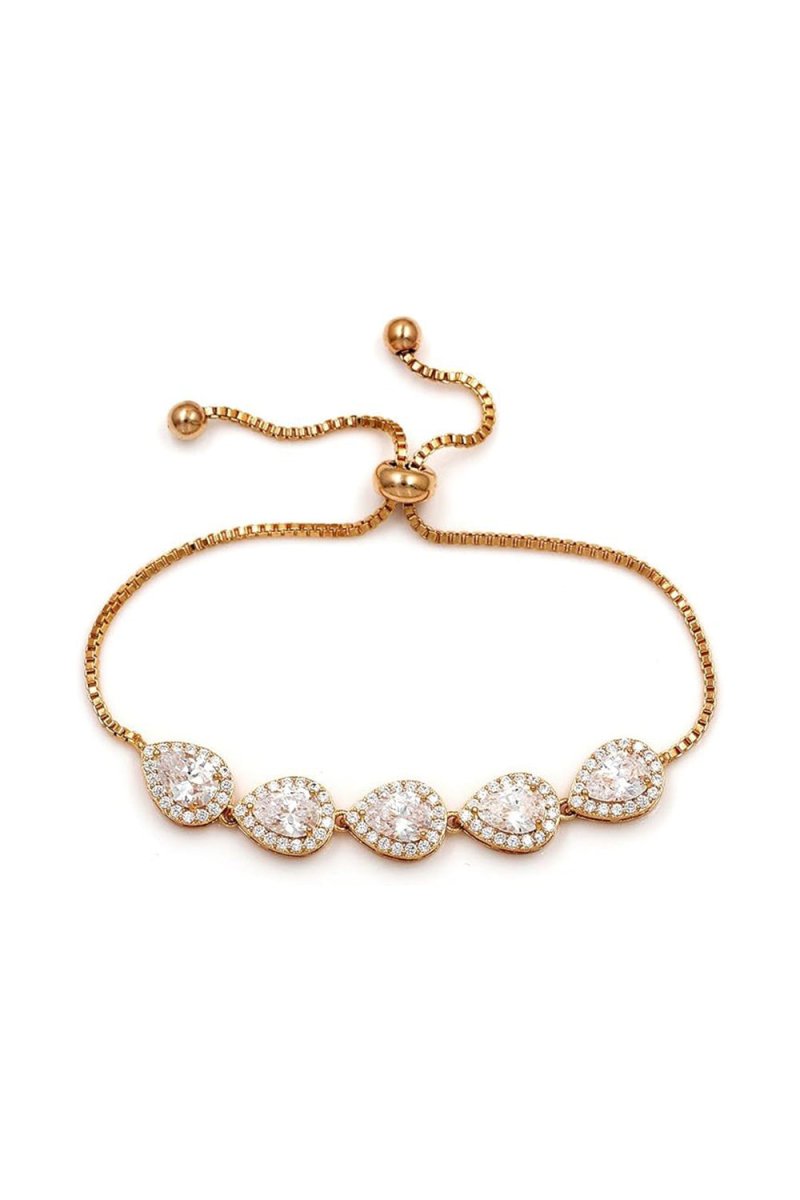 Crystal Silver Teardrop Bracelets - KissProm