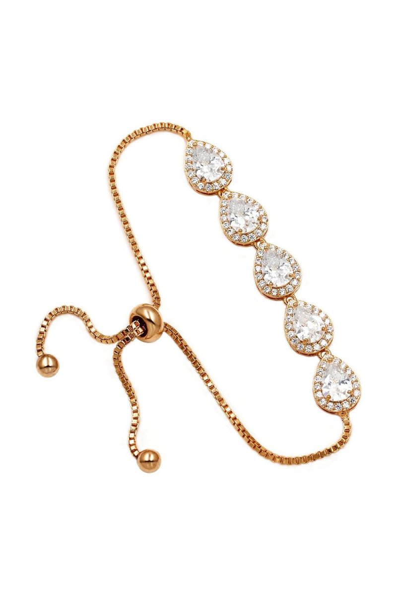 Crystal Silver Teardrop Bracelets - KissProm