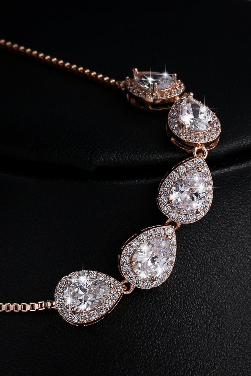 Crystal Silver Teardrop Bracelets - KissProm