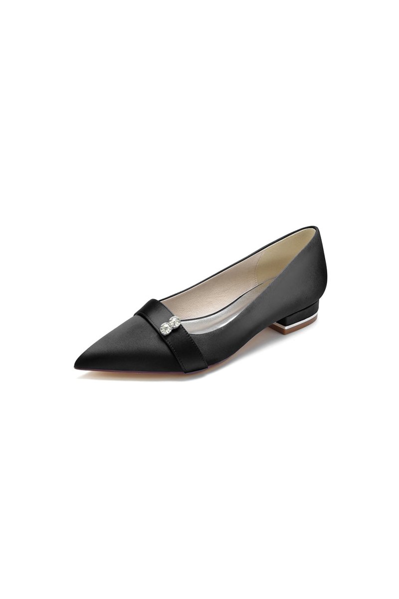 Crystal Cocktail Pointed Toe Flats - KissProm