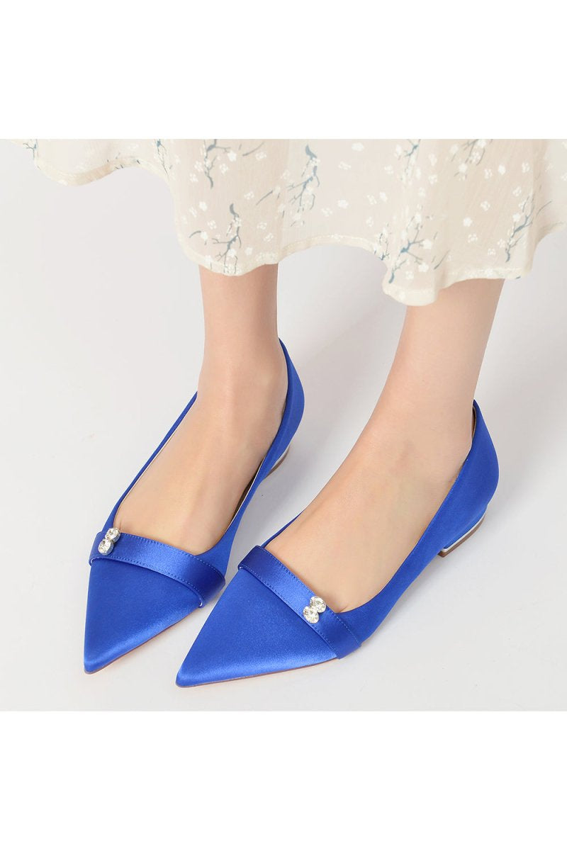 Crystal Cocktail Pointed Toe Flats - KissProm