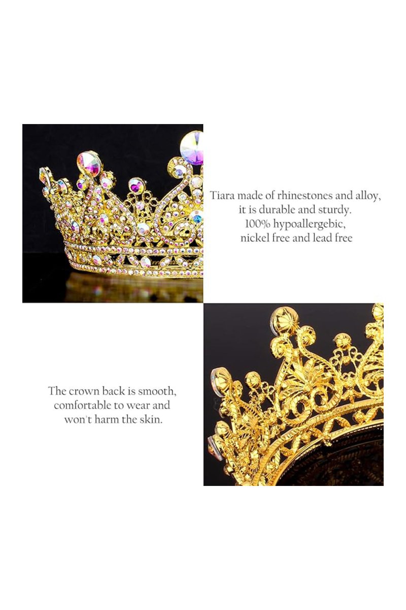 Crystal Full Round Wedding Crown - KissProm