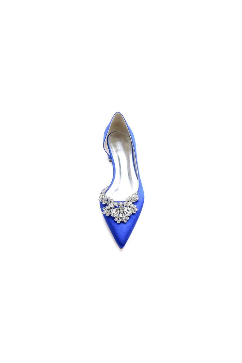 Crystal Pointed Toe Flats - KissProm