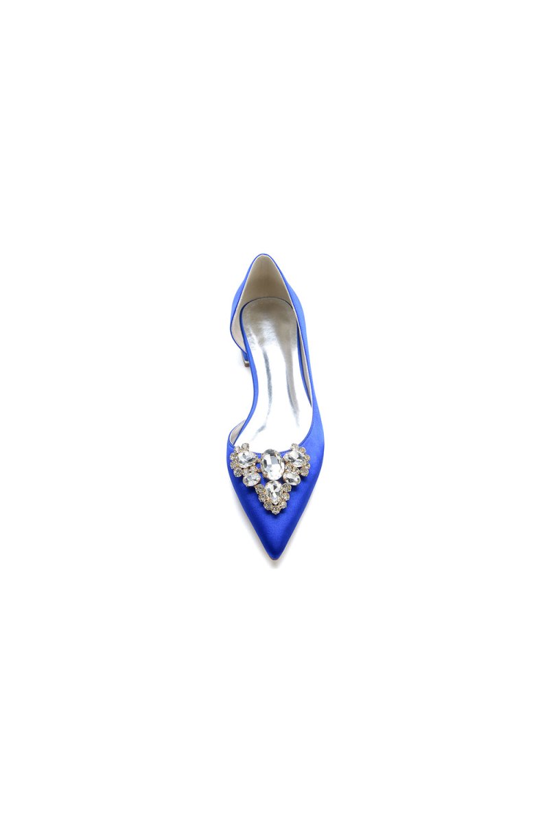 Crystal Simple Pointed Toe Flats - KissProm