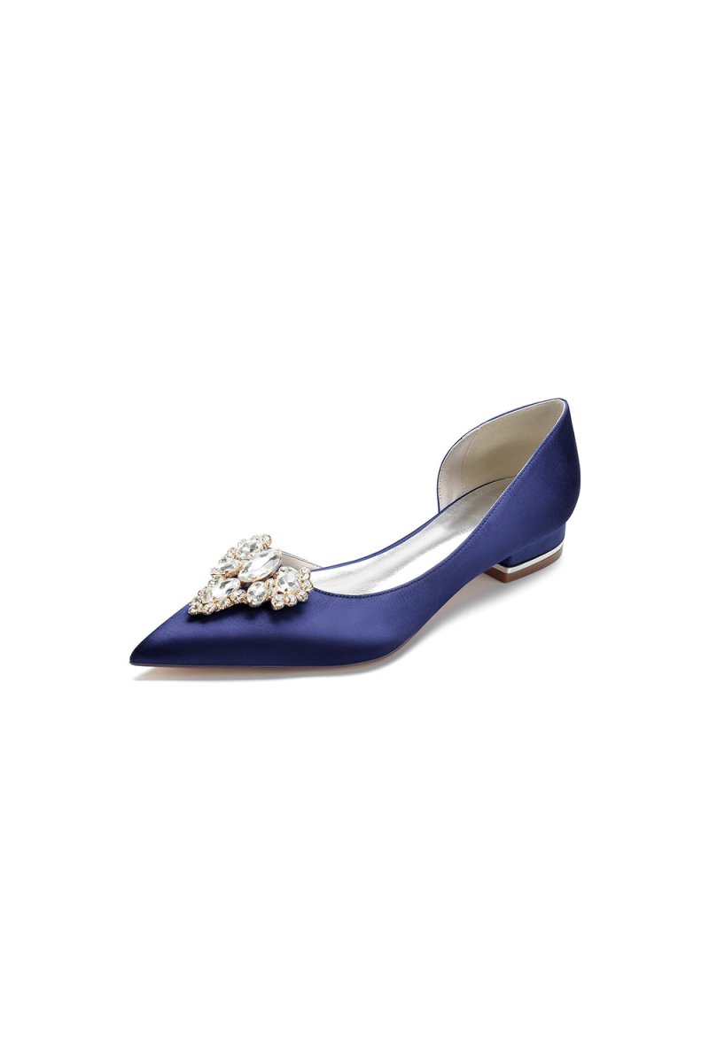 Crystal Simple Pointed Toe Flats - KissProm