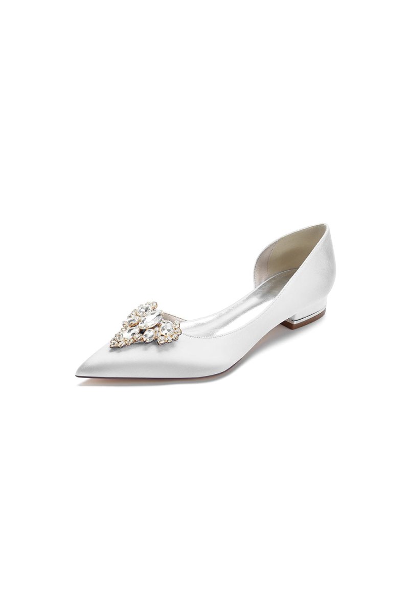 Crystal Simple Pointed Toe Flats - KissProm